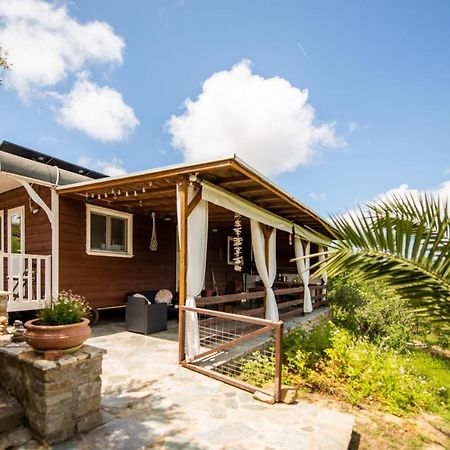 Hakuna Matata Holidays Wooden Lodge With Airco & Pool In Greek Olive Grove 메토니 외부 사진