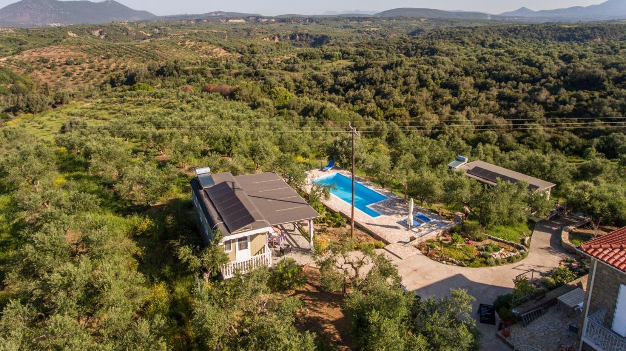 Hakuna Matata Holidays Wooden Lodge With Airco & Pool In Greek Olive Grove 메토니 외부 사진
